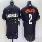 Nike Baltimore Orioles #2 Gunnar Henderson black Flexbase Authentic Collection Jersey -BD