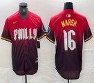 Nike Philadelphia Phillies #16 Marsh red majestic baseball jersey city version