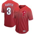 Nike Philadelphia Phillies #3 Bryce Harper red drift baseball jerseys