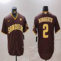 Nike San Diego Padres #2 Xander Bogaerts brown majestic baseball jerseys 02