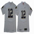 Norte Dame Fighting Irish Ian Book #12 white colege football jerseys