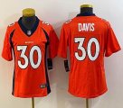 Women Denver Broncos #30 Terrell Davis Nike orange Color Rush Limited Jersey-BD