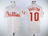 Philadelphia Phillies #10 Darren Daulton white majestic baseball jersey