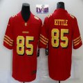 49ers #85 George Kittle nike red gold Color Rush Limited Jersey-BD