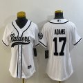 Women Las Vegas Raiders Davante Adams white baseball jerseys Joint name-BD