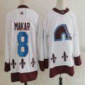 Adidas Quebec Nordiques #8 cale makar white hockey jerseys-PD