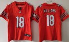 Youth Chicago Bears 18# Caleb Williams orange Nike Vapor F.U.S.E. Limited Jersey