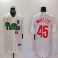 Nike Philadelphia Phillies #45 Zack Wheeler white majestic baseball jersey 01