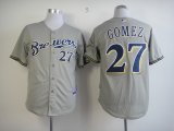 Milwaukee Brewers GOMEZ 27 gray Jersey