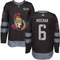 Custom Ottawa Senators Chris Wideman Black 100th Anniversary Stitched NHL 2017 adidas Hockey Jersey