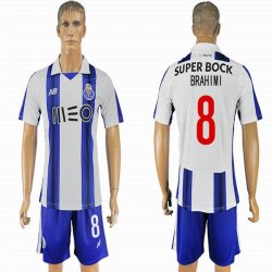 2016-2017 Porto club BRAHIMI #8 white blue soccer jersey home