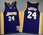 Youth Los Angeless Lakers #24 Kobe Bryant purple throwback basketball Jerseys