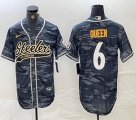 Nike Steelers #6 Queen gray camo baseball Joint name -BD