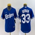 Women Nike Los Angeles Dodgers #33 Outman blue majestic baseball jerseys