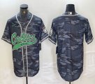 Nike Boston Celtics blank gray camo baseball jerseys Joint name-BD 01