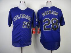 Colorado Rockies #28 Nolan Arenado purple mlb jersey