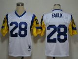 Marshall Faulk St. Louis Rams #28 Throwback White NFL Jerseys