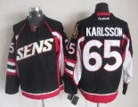 Reebok Ottawa Senators #65 Erik Karlsson Black NHL Jerseys