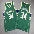 Youth Nike Milwaukee Bucks 34# Giannis Antetokounmpo green nba basketball Jersey