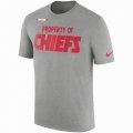 Men's Kansas City Chiefs Nike Heather Gray Sideline Property Of Facility T-Shirt