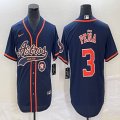 Nike Houston Astros #3 Jeremy Pena blue majestic baseball jerseys big logo Joint name -BD 01