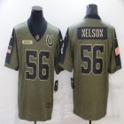 Nike Indianapolis Colts #56 Quenton Nelson Green 2021 Salute to Service Limited Jersey