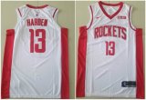 Nike Houston Rockets #13 James Harden white nba Basketball jersey-TY