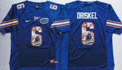 Florida Gators Orange Jeff Driskel #6 blue fashion college football jersey