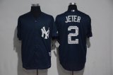 2017 New York Yankees #2 Derek Jeter dark blue Flexbase Authentic Collection Jerseys