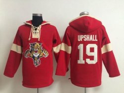 Florida Panthers #19 Scottie Upshall Red Ice Hockey Hooded Sweatshirt