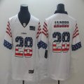 Nike Oakland Raiders #28 Josh Jacobs white usa flag Color Rush Limited Jersey-BD