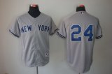 New York Yankees 24# Robinson Cano grey MLB Jerseys