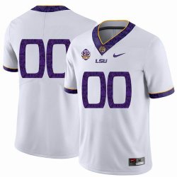 Custom LSU Tigers white College Color Rush Limited Jerseys