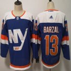 Adidas New York Islanders #13 Mathew Barzal blue white hockey jersey