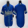 Nike Seattle Seahawks blank blue baseball jerseys Joint name-BD 02