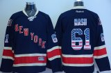 New York Rangers Rick Nash #61 dark blue usa flag hockey jersey