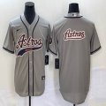 Nike Houston Astros blank gray majestic baseball jerseys Joint name -BD 07