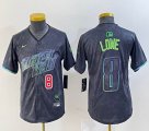 Youth Nike Tampa Bay Rays Brandon Lowe black majestic baseball jersey city version 01