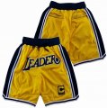 Los Angeless Lakers yellow nba shorts C patch with pocket-SG