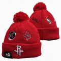 2024 Houston Rockets red NBA Sports Cuffed Knit Hats