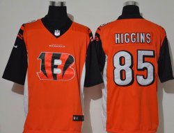 Nike Cincinnati Bengals Tee Higgins orange fashion Color Rush Limited Jersey-WL