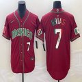 2023 World Cup Mexico #7 Julio Urias red majestic baseball jerseys 68