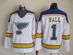 St.Louis Blues #1 Hall white throwback CCM nhl Jerseys