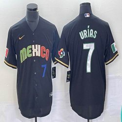 2023 World Cup Mexico #7 Julio Urias black majestic baseball jerseys 236