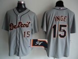 Detroit Tigers #15 INGE Grey MLB signature Jerseys