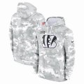 Cincinnati Bengals Nike Arctic Camo 2024 Salute to Service Club Fleece Pullover Hoodie