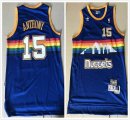 Denver Nuggets 15# Carmelo Anthony Throwback blue nba jerseys