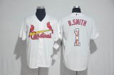 2017 St.Louis Cardinals #1 Ozzie Smith white Majestic baseball jerseys