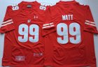 Wisconsin Badgers #99 J.J Watt red college football jersey-PNS