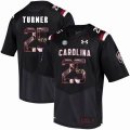 Custom South Carolina #25 A.J. Turner black fashion college football jersey